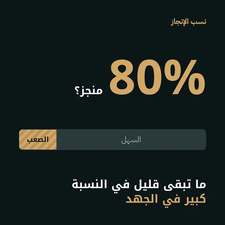 نسب الإنجاز: ما تبقى قليل في النسبة كبير في الجهد